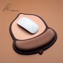 Mice 1 Pc Acorn shape Office Mousepad with Gel Wrist Support Ergonomic Gaming Desktop Mouse Pad Wrist Rest