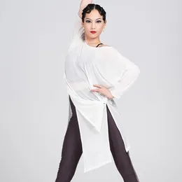 Stage Wear Loose And Long Sleeve Design Tops Female Latin Dance Dress For Women Samba Ballroom Dancewear Costumes CR196