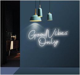 Other Event Party Supplies Good Vibes Only Neon Light Custom Letters Decorative Room Decor Wedding Decoration Led Sign2246929