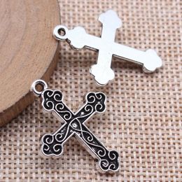 Charms Accesories Cross Jewellery Making 31x23mm 10pcs