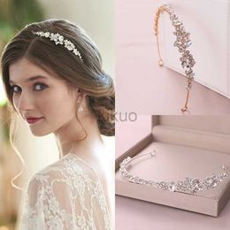 Wedding Hair Jewellery 1pc rhinestone hair bands crown bridal wedding dress accessories exquisite and elegant hair bands headdress female d240425