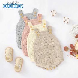 Rompers Baby Bodysuits Clothes Fashion Solid Knitted Newborn Bebes Body Suits Tops for Infant Boys Girls Jumpsuits Outfit One Piece Wear d240425