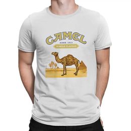 Men's T-Shirts Camel Cigarettes T Shirt Fashion O-Neck TShirt Polyester Short Sleeve T240425
