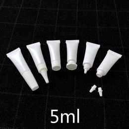 Bottles 5ml White Plastic Cosmetic Refillable Bottle 5g Empty Eye Cream Container Skin Care Lotion Packaging Soft Squeeze Tube