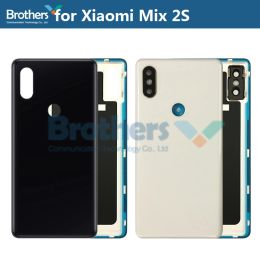 Frames Original Battery Housing for Xiaomi Mi Mix2S Mix 2S Battery Door with Camera Lens Glass Back Cover Rear Housing for M1803D5XA