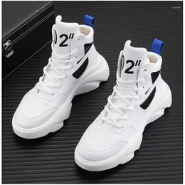 Casual Shoes Autumn Trend High Top Men Platform Fashion Sneakers Leather Ankle Boots