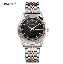 LONGBO Relogio Masculino Luxury Brand Full Stainless Steel Analogue Display Date Quartz Watch Business Watch Men Women Watch 801643220399