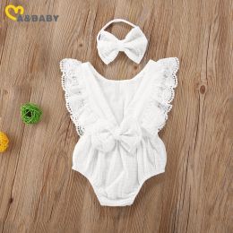 One-Pieces Ma&Baby 024M Newborn Infant Baby Girl Romper Lace Ruffles Jumpsuit Soft Baby Girl Clothing Costumes DD43