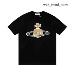 Viviane Westwood T Shirt T-Shirts West Wood Empress Dowager Saturn Graffiti Embroidery Loose Fitting Men's And Women's T-Shirt Short Sleeve Viviane Westwood 253