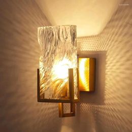 Wall Lamps Nordic Bedside Light Luxury Golden Crystal Lamp Interior LED Stair Corridor Aisle Sconce Living Room Background