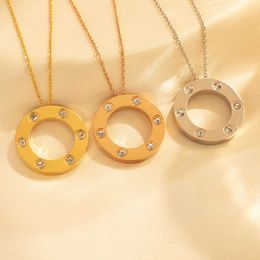 Sparkling collarbone design necklace New classic female full luxury round and with cart original necklace