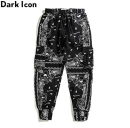 Dark Bandana Jogging Pants Men Women Elastic Waist Side Pockets Men's Pants Trousers 2011255561631