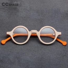 Lenses 55724 Vintage Round Acetate Glasses Frame Men Optical Prescription Eyeglasses Frame Women Korea Brand Eyewear