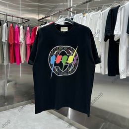 Mens Plus t-shirt Designer t shirts luxury tshirts casual cotton Colour letter print tshirt spring summer designer geometry tee 2XL XXL