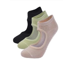 Women High Quality Pilates Socks AntiSlip Breathable Backless Yoga Socks Ankle Ladies Ballet Dance Sports Socks for Fitness Gym2628516