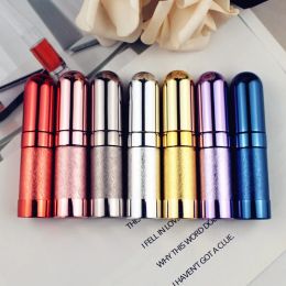 Bottles 10pcs/lot Top Quality 6ML Refillable Glass Perfume Bottle Empty Metal Fragrance Bottles Aluminum Atomizer Travel Size