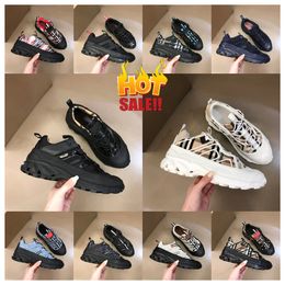 New BB Bayberry Designer sports Vintage Arthur checked Cotton sneakers Fashion Classic black Trainer lace-up jogging B22 casual men shoes