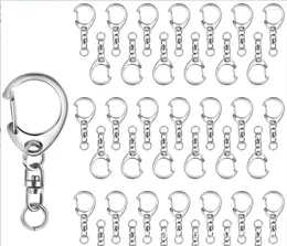 Keychains Keychain Kit Rings Pendants Hardware Key Hooks With And Jump Ring DIY Crafts Making Supplies