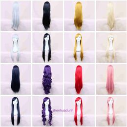 Designer high-quality wigs hair for women Universal 80cm Colourful Long Straight Hair cosplay Wig Halloween Ball Role Play