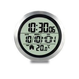 Clocks No Punching Suction Cup Clock Waterproof Bathroom Washroom Clock Kitchen Clock LCD Digital Display Clock Temperature Detector
