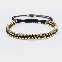 Beaded New Hot Men Women Bracelet Trendy Handmade Braid Stainless Steel Bead Matte Stone Lovers Personality Charm Jewelry For Male Gift 240423