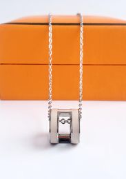 Classic H necklace Designer Necklace Silver Enamel Necklace Luxury 316L Stainless Steel Mens and Womens Necklace3755186