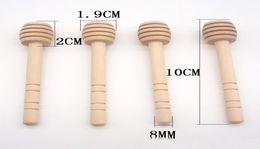 8cm 10 cm 10 4cm long mini wooden honey stick stirrer honey dippers party supply spoon stick honey jar stick3695703