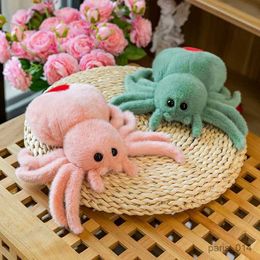 Stuffed Plush Animals Simulation Black Spider Jumping Spider Doll Crling Pet Doll Plush Cute Reptile Plush Toy Super Cute Doll