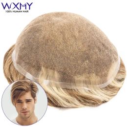 Toupees Toupees Toupee Men Full Lace Base Male Hair Prosthesis Replacement Systems Breathable Natural Human Hair Man Protesis Capilar Homb