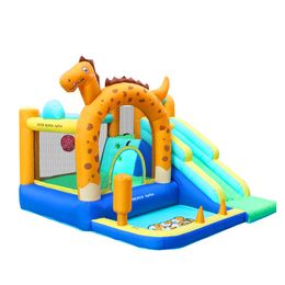 Dinosaur Inflatable Slide Castle Outdoor Jumper Kid Party Entertainment Bounce House with Ball Pit Playhouse Indoor Jumping Jumper Toy Fun Bouncer Combo Yard Game