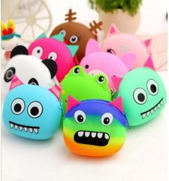 New Silicone Funny Wallets Lady Cute Plush Cartoon Animal Coin Purse Kids Purses Women Mini Coins Bag9540954