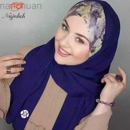 Hijabs Muslim Abaya Chiffon Hijab Abayas Hijabs For Woman Jersey Head Wrap Scarf Islamic Fashion Dress Women Turbans Instant Turban d240425