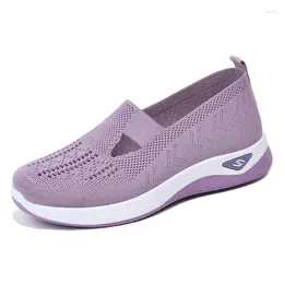 Casual Shoes Mesh Breathable Sneakers Women Light Slip On Ladies Loafers Socks Zapatillas Mujer 2024
