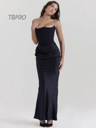 Dress Sexy Strapless Backless Sheath Maxi Dress For Women Elegant Sleeveless Off Shoulder Dresses Female Fashion Evening Vestidos