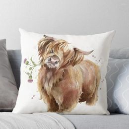 Pillow Highland Cow Throw Custom Po S Cover Covers For Living Room Christmas