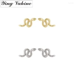 Stud Earrings Ying Vahine 925 Sterling Silver Punk Style Animal Snake Snakelike Small For Women Jewelry Gift