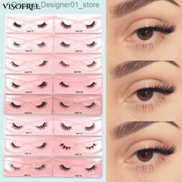 False Eyelashes Visoflee 3D Mink Lash Half False Lash Makeup Tool Lash Extension Natural Long False Mink Lash Wispy False Lash Q240425