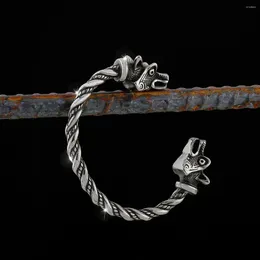 Link Bracelets Odin Creative Men's Viking Animal Bracelet Hip Hop Vintage Stainless Steel Jewellery Amulet Fashion Party Gift
