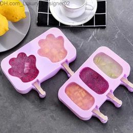 Ice Cream Tools Reusable silicone ice cream Mould simple popsicle used for DIY making summer Favourite cute Q2404253