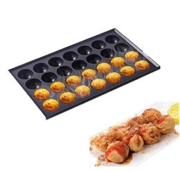 18 Holes 28 Holes Commercial Takoyaki Machine Maker Nonstick Baking Pan Plate Cast Aluminium Octopus Ball Meatball Cooker Grill T6478456