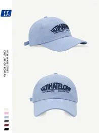 Ball Caps Embroidered Baseball Cap Men's And Women's Same Summer Korean Style Couple Fashion All-Match Wide Brim Peaked