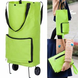 Shopping Bags Portable Foldable Trolley Cart Luggage Travel Wheels Bag Multi-use
