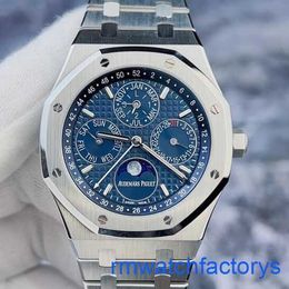 AP Athleisure Wrist Watch Royal Oak Series 26574ST Blue Plate Steel Strip Eternal Calendar Precision Steel 41mm Automatic Mechanical Watch
