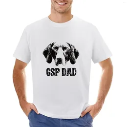 Men's Polos GSP Dad German Shorthaired Pointer T-shirt Heavyweights Blouse Oversized Mens Graphic T-shirts Anime