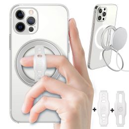 Stands Magnetic Phone Grip and Stand with Silicone EWA Finger Strap for Magsafe Ring Holder Only for iPhone 11 12 Pro/Pro 14Max/Mini