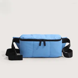 Waist Bags Fashionable And Luxurious Down Jacket Crossbody Bag For Men Women Casual Outdoor Sports Storage