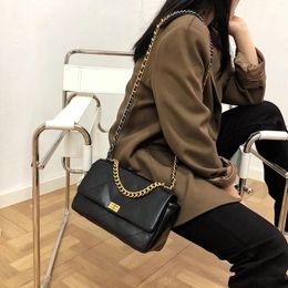 Bag Of Fashion Chain Clouds BaoLing Lattice Leather Handbag Fund 2024 Autumn Winters One Shoulder His Flap
