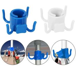 Durable Beach Umbrella Hanging Hook 4 Prongs Screw Lock ABS Towels Camera Bags Clothes Hanger Camping Holder Trip Clip