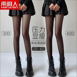 Sexy Socks Women JK Black Stockings 6 Thickness Skin Silk Pantyhose Summer Ultra Thin Anti-hook Silk Nylon Stocking Female Sheer Tights