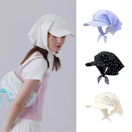 Visors Breathable Headscarf Caps Fashionable Korean Versatile Flower Printing Baseball Cap Foldable Sun-Proof Sun Hats Women